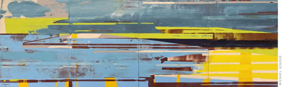 Abstract painting by contemporary artist, Michael Azgour, titled Oceanscape (2023)